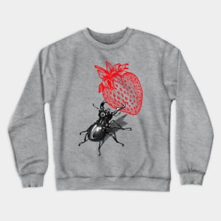 Beetle holds  Strawberry Crewneck Sweatshirt